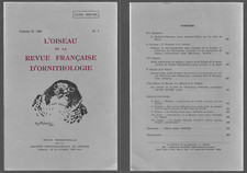 L OISEAU ET LA REVUE FRANCAISE D'ORNITHOLOGIE . volume 53, 1983 N° 3