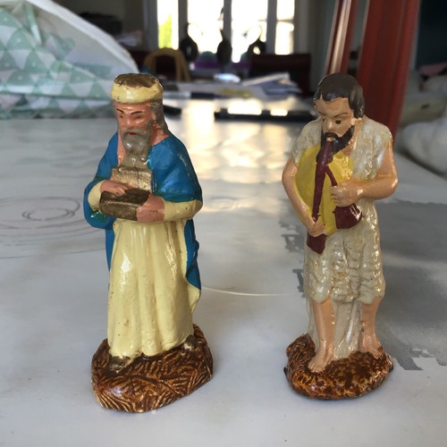 Ancien santon crèche noël - crÈche,