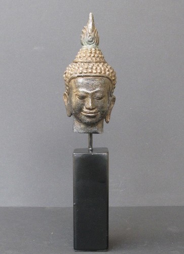 Tête bouddha bronze - de,