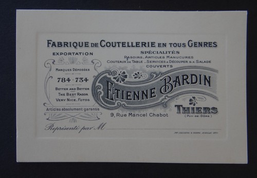 Ancienne carte visite - , e