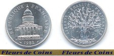 FDC : Belle 100 francs PANTHEON argent 1982 neuve/scellée de coffret
