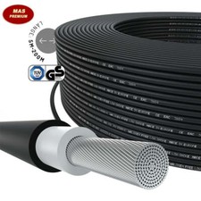 Câble solaire 5-200 m câble solaire H1Z2Z2-K 6 mm² noir photovoltaïque sans h...