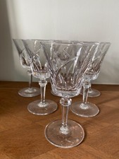 6 verres à vin  en cristal de sèvres modèle Niagara Hauteur 14,7 Cm