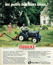 publicité Advertising 0221 1981   Yvan Béal   tracteur bleu  Iseki