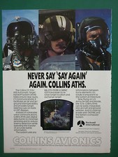 11/1989 PUB ROCKWELL COLLINS AVIONICS CP-1516/ASQ ATHS USAF GENTEX HELMET AD