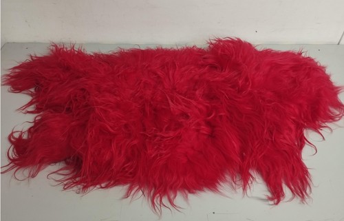 Tapis peau mouton rouge 100 - tapis, de