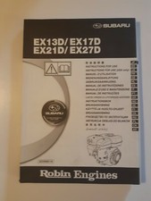 notice manuel de moteur robin subaru ex13d - ex17d - ex21d - ex27d - motobineuse
