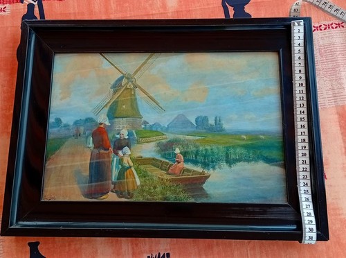 Tableau moulin vent - moulin, avec
