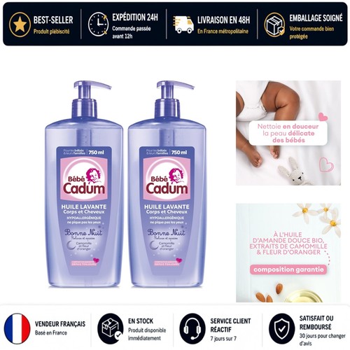 Cadum huile lavante bébé - cadum,