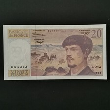 BILLET 20 FRANCS DEBUSSY 1993