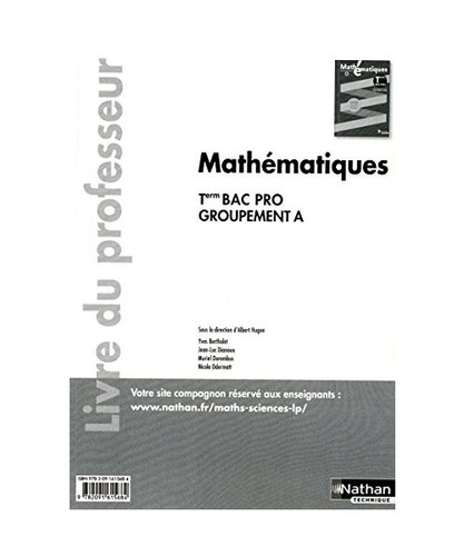 Mathématiques tle bac pro - mathématiques,
