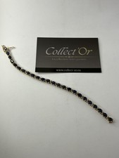 Bracelet or 9k - pierres bleues - 8.59g (6.19g or net estimé) - 17 cm