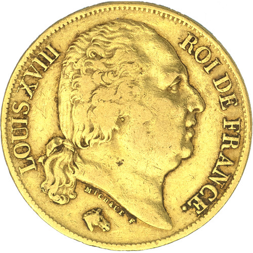 Louis xviii francs 1817 - louis,