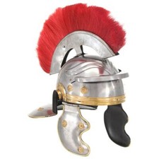 Romaine Soldats Casque Rüstungshelm Argent Antique Réplica Larp Style Acier