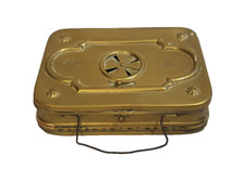 Ancienne chaufferette de voyage en laiton Marque: Girondon et Montet