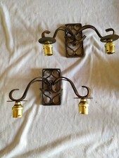 Lot De 2 Appliques murales En Fer Forgé, Déco, Vintage. Ambiance.