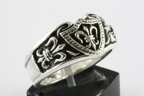 Bague gothique fleur lys - bague,