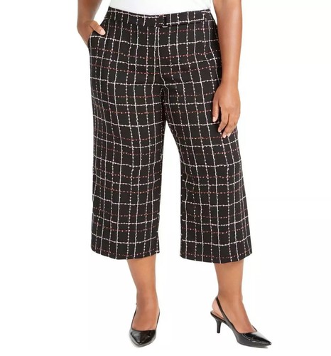 Alfani black wide leg cropped - wide,
