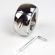 Neuf Ballstretcher Métal Acier Inoxydable 3cm 450g Testicules Poid Scrotum OFFRE