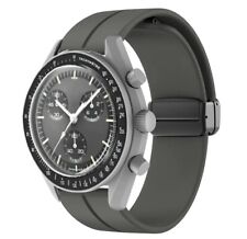Bracelet silicone Gris 20mm MoonSwatch & Omega Speedmaster !