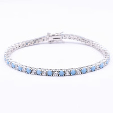 Bracelet tennis turquoise 4 mm