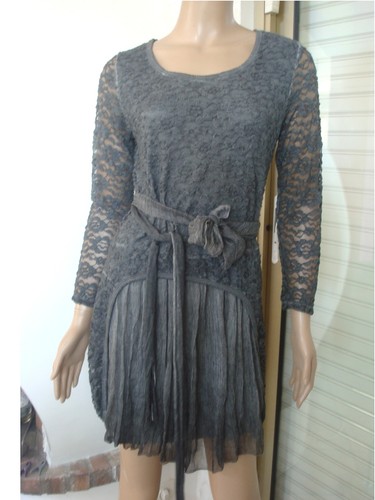 Robe tunique voile dentelle - robe,