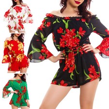 Global Femme Grenouillère Floral Jupe Voilé Élégant Costume Mousseline VB-8878