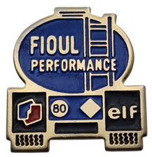 ELF Fuel Fioul Performance Lapel Pin Badge Vintage Collectable 1980s 1990s