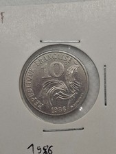 Pièce de 10F 1986 Commémorative Jimenez, sous carton plastifié