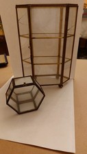  Vitrines Anciennes  En Laiton Pour Collection Mini 