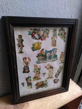 Chromo encadré enfant Cirque fleurs ancien beau cadre déco 2 au choix