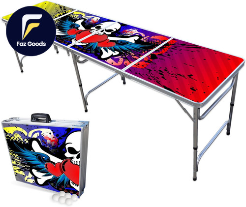 Foot folding beer pong table - pong,