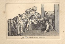 Gravure libertine sur cuivre - gravure,