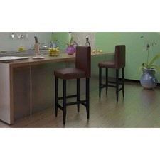 4x Tabouret de Bar Cuir
