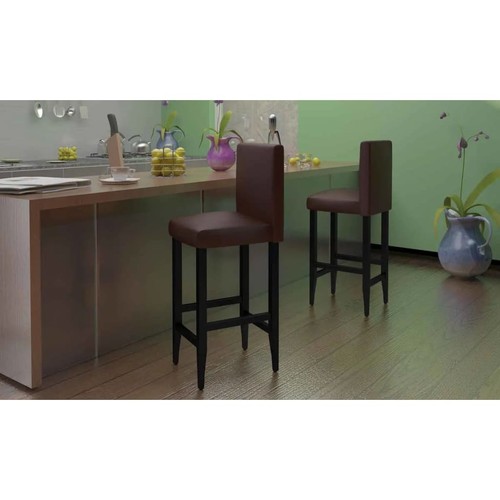 Tabouret bar cuir - 4x, de