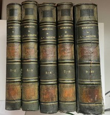 LE MEMORIAL DE SAINTE-HELENE 1840 par le comte de Las Cases GRAVURES  5 Volumes