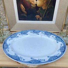 Plats Ovale décor fleurs Terre de Fer Modèle ? Manufacture à identifier