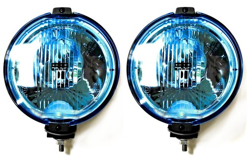 Phare rond bleu led anneau - 2x,