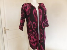 MANTEAU BORD A BORD STYLE BERBERE FAIT MAIN NOIR ET VIOLET TAILLE M SOIT 42