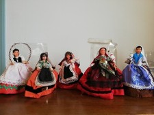 Poupée folklorique régionale Basque Pyrénées Béarn Lourdes boite doll vintage