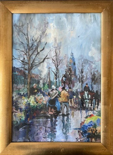 Gouache peinture ville - gouache,