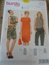 6914 PATRON   "BURDA 3 CREATIONS ROBE TUBE OU BLOUSE  TAILLE 36 ET 48