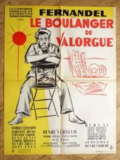 BOULANGER DE VALORGUE Fernandel affiche cinema originale 80x60 cm '53