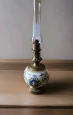 Lampe à pétrole Gien décor