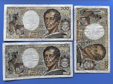Lot 3 Billets 200 Francs