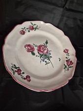 Plat Les Islettes Decor Fleuri Roses XVIII XIXEME