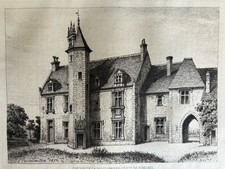 Queyroy Gravure Eau Forte Etching Château La Poissonnière Ou Est Né Ronsard 1872