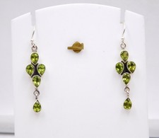 4.90 GM 925 Argent Sterling Naturel Péridot Coupe Pierre Précieuse Fin D Taille