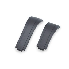 21mm Black Rubber Strap For