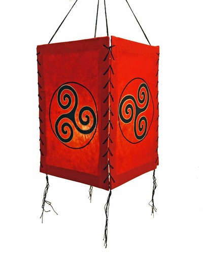 Abat jour triskèle - triskèle,, rouge